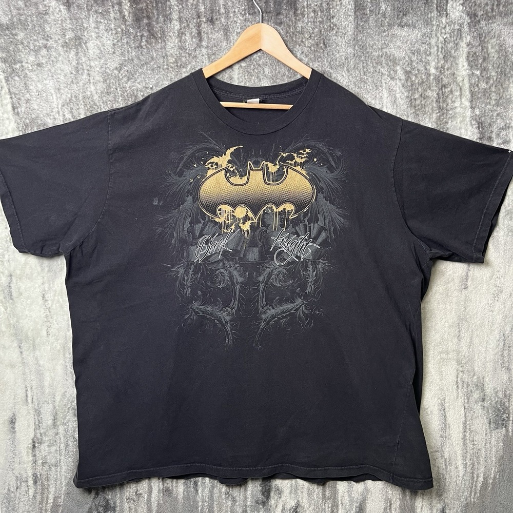 Vintage Y2K Batman Dark Knight Shirt Mens 5XL Black DC Comics Movie Fifth Sun
